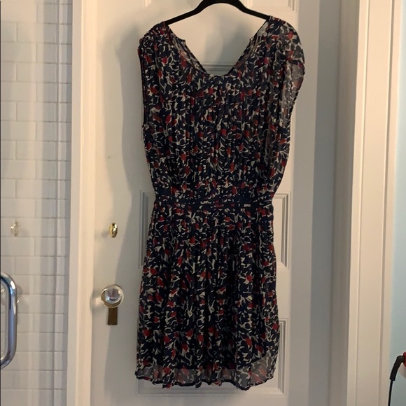 JOIE M Dress navy, maroon, and white - Picture 1 of 1